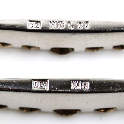 カシケイ K18WG ホワイトゴールド ネイキッド ブラウンダイヤモンド ピアス ダイヤモンド1.00ct 2.7g レディース【中古】