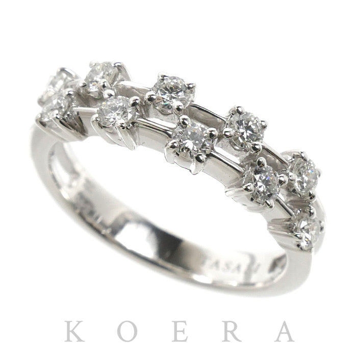 TASAKI タサキ K18WG ホワイトゴールド リング・指輪 ダイヤモンド0.40ct 12号 4.3g レディース【中古】【美品】