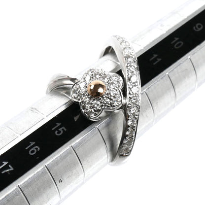 CARATI カラチ K18WG ホワイトゴールド K18YG イエローゴールド リング・指輪 ダイヤモンド0.55ct 15号 4.9g レディース【中古】【美品】