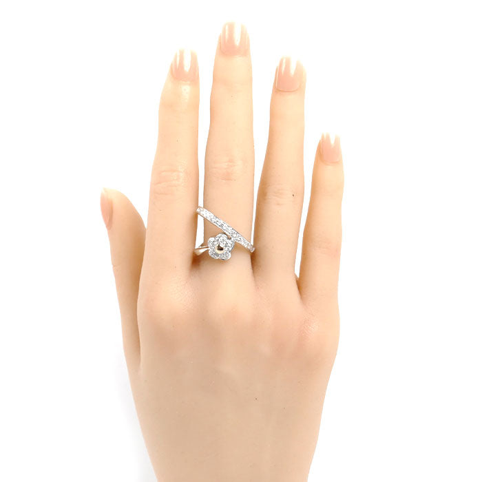 CARATI カラチ K18WG ホワイトゴールド K18YG イエローゴールド リング・指輪 ダイヤモンド0.55ct 15号 4.9g レディース【中古】【美品】
