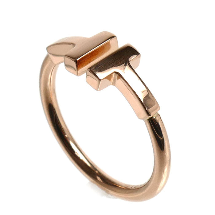 TIFFANY&Co. ティファニー K18PG ピンクゴールド Tワイヤー リング・指輪 60147389 7号 2.7g レディース【中古】