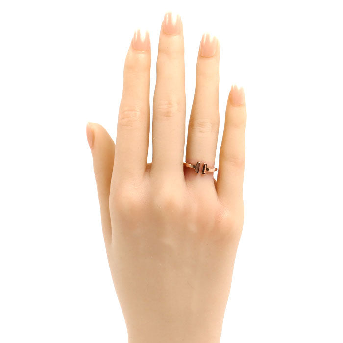 TIFFANY&Co. ティファニー K18PG ピンクゴールド Tワイヤー リング・指輪 60147389 7号 2.7g レディース【中古】