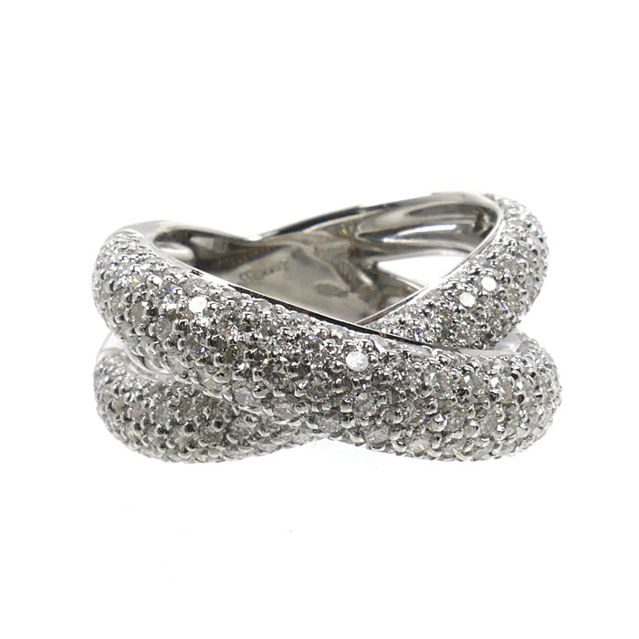 Queen クイーン K18WG ホワイトゴールド リング・指輪 ダイヤモンド1.92ct 12.5号 10.9g レディース【中古】【美品】