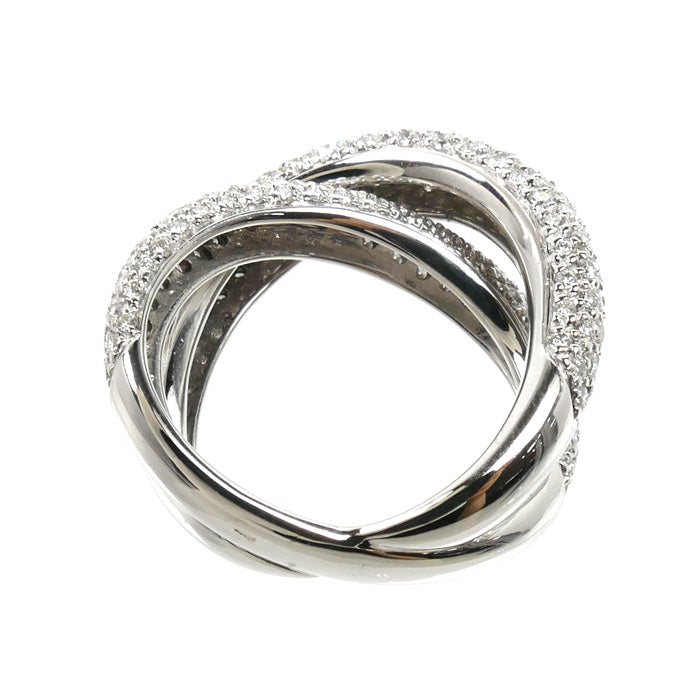 Queen クイーン K18WG ホワイトゴールド リング・指輪 ダイヤモンド1.92ct 12.5号 10.9g レディース【中古】【美品】