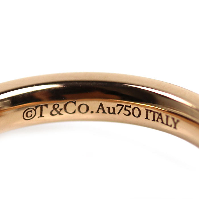 TIFFANY&Co. ティファニー K18PG ピンクゴールド Tワン リング・指輪 67795261 ダイヤモンド 8号 3.9g レディース【中古】【美品】