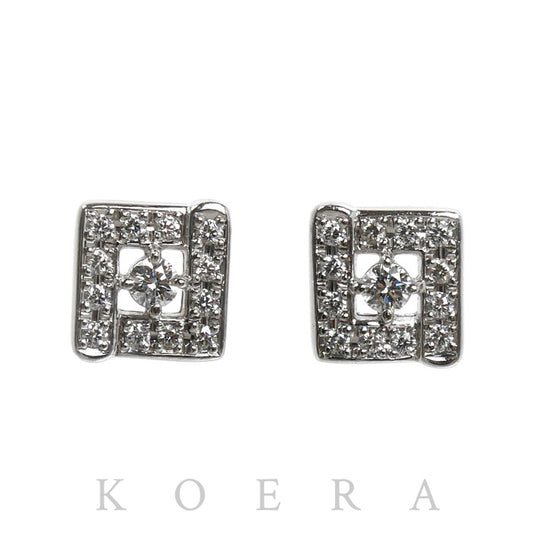 star sand 星の砂 Pt900プラチナ ピアス ダイヤモンド0.16ct/0.16ct 4.9g ひし形 レディース【中古】