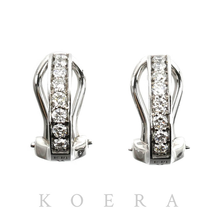 Vendome Aoyama ヴァンドーム青山 K18WG ホワイトゴールド イヤリング ダイヤモンド0.10ct/0.10ct 2.7g レディース【中古】