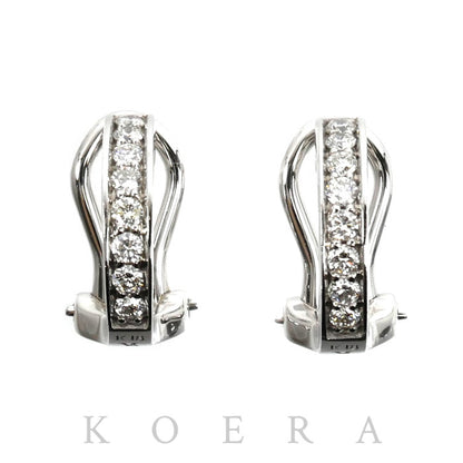 Vendome Aoyama ヴァンドーム青山 K18WG ホワイトゴールド イヤリング ダイヤモンド0.10ct/0.10ct 2.7g レディース【中古】