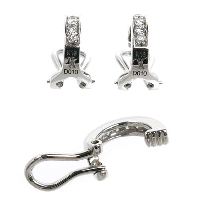 Vendome Aoyama ヴァンドーム青山 K18WG ホワイトゴールド イヤリング ダイヤモンド0.10ct/0.10ct 2.7g レディース【中古】