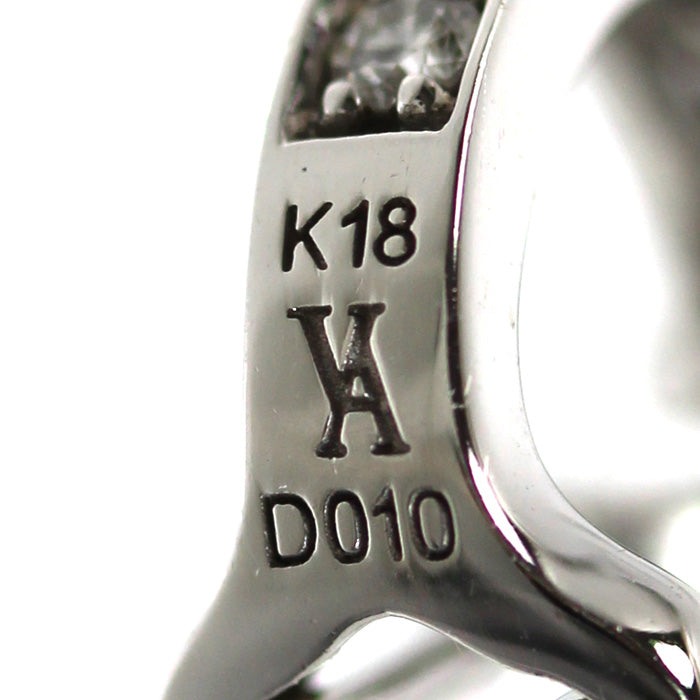 Vendome Aoyama ヴァンドーム青山 K18WG ホワイトゴールド イヤリング ダイヤモンド0.10ct/0.10ct 2.7g レディース【中古】