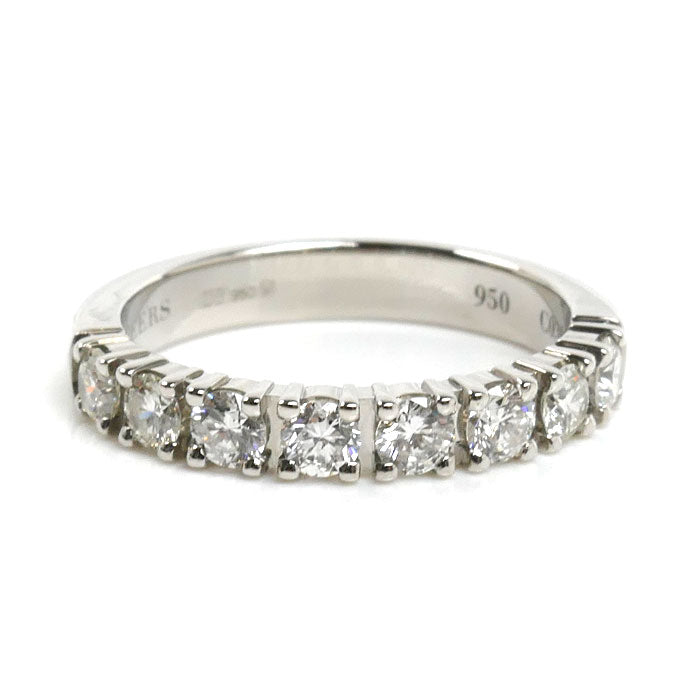 De Beers デビアス Pt950プラチナ ハーフエタニティ リング・指輪 ダイヤモンド 8.5号 4.7g レディース【中古】【美品】