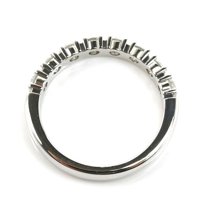 De Beers デビアス Pt950プラチナ ハーフエタニティ リング・指輪 ダイヤモンド 8.5号 4.7g レディース【中古】【美品】