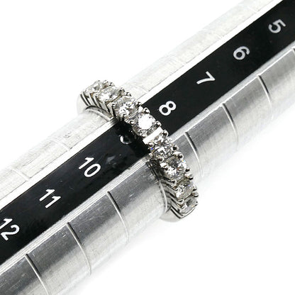 De Beers デビアス Pt950プラチナ ハーフエタニティ リング・指輪 ダイヤモンド 8.5号 4.7g レディース【中古】【美品】