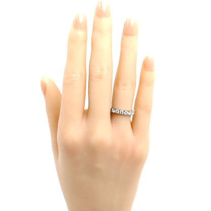 De Beers デビアス Pt950プラチナ ハーフエタニティ リング・指輪 ダイヤモンド 8.5号 4.7g レディース【中古】【美品】