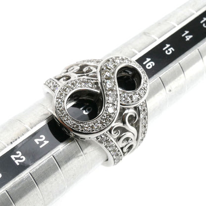 ゆきざき K18WG ホワイトゴールド NOMBRE No.8 リング・指輪 Y.NOMBRE.1.9.8.L ダイヤモンド1.00ct 19号 13.4g メンズ【中古】【美品】