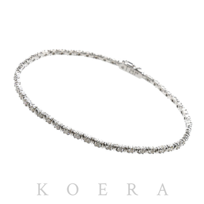 TASAKI タサキ K18WG ホワイトゴールド テニス ブレスレット ダイヤモンド1.50ct 8.3g 18cm レディース【中古】