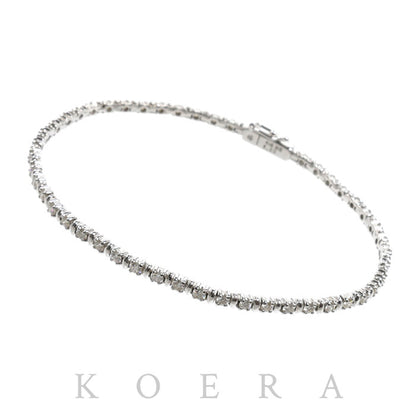 TASAKI タサキ K18WG ホワイトゴールド テニス ブレスレット ダイヤモンド1.50ct 8.3g 18cm レディース【中古】