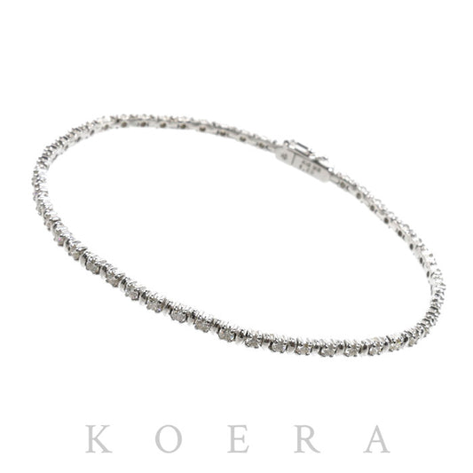 TASAKI タサキ K18WG ホワイトゴールド テニス ブレスレット ダイヤモンド1.50ct 8.3g 18cm レディース【中古】