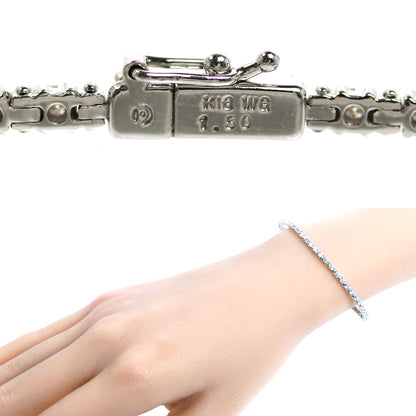 TASAKI タサキ K18WG ホワイトゴールド テニス ブレスレット ダイヤモンド1.50ct 8.3g 18cm レディース【中古】