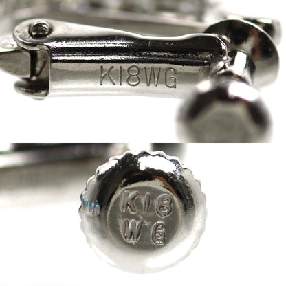 CAZATO カザート K18WG ホワイトゴールド イヤリング ブルートパーズ17.64ct ダイヤモンド 11.5g レディース【中古】【美品】