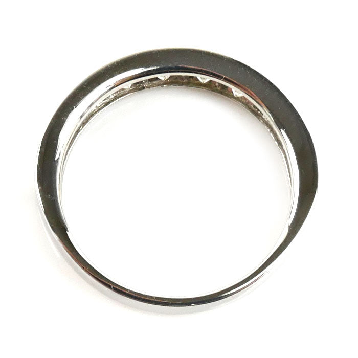 Pt950プラチナ ハーフエタニティ リング・指輪 ダイヤモンド1.00ct 11号 3.1g レディース【中古】