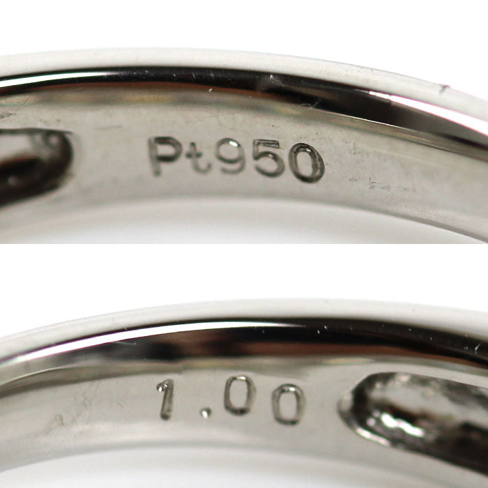 Pt950プラチナ ハーフエタニティ リング・指輪 ダイヤモンド1.00ct 11号 3.1g レディース【中古】
