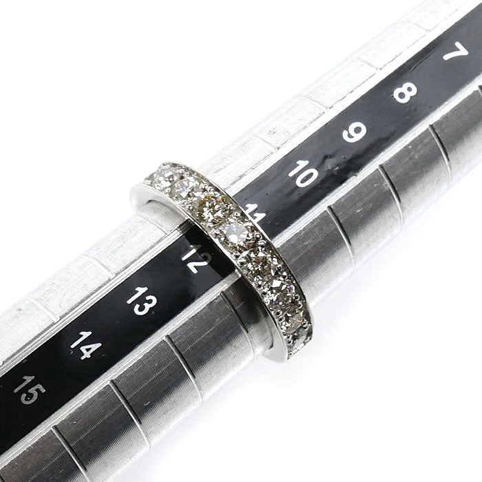 Pt950プラチナ ハーフエタニティ リング・指輪 ダイヤモンド1.00ct 11号 3.1g レディース【中古】