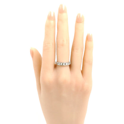 Pt950プラチナ ハーフエタニティ リング・指輪 ダイヤモンド1.00ct 11号 3.1g レディース【中古】