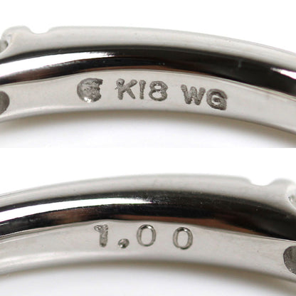 K18WG ホワイトゴールド ハーフエタニティ リング・指輪 ダイヤモンド1.00ct 13号 2.8g レディース【中古】【美品】