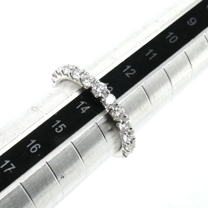 K18WG ホワイトゴールド ハーフエタニティ リング・指輪 ダイヤモンド1.00ct 13号 2.8g レディース【中古】【美品】