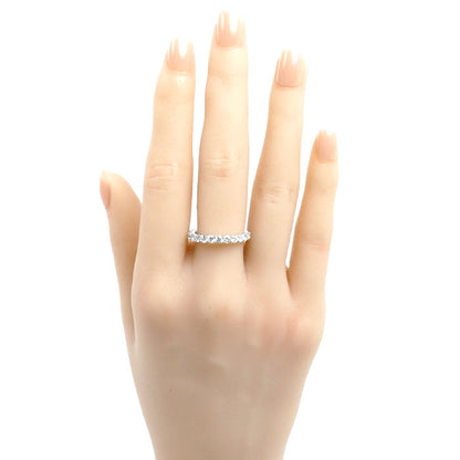 K18WG ホワイトゴールド ハーフエタニティ リング・指輪 ダイヤモンド1.00ct 13号 2.8g レディース【中古】【美品】
