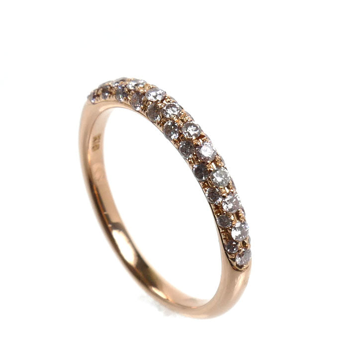 K18PG ピンクゴールド リング・指輪 ダイヤモンド0.33ct 9号 1.9g レディース【中古】