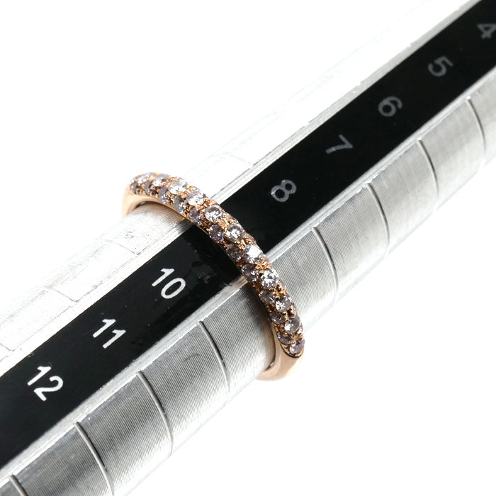 K18PG ピンクゴールド リング・指輪 ダイヤモンド0.33ct 9号 1.9g レディース【中古】