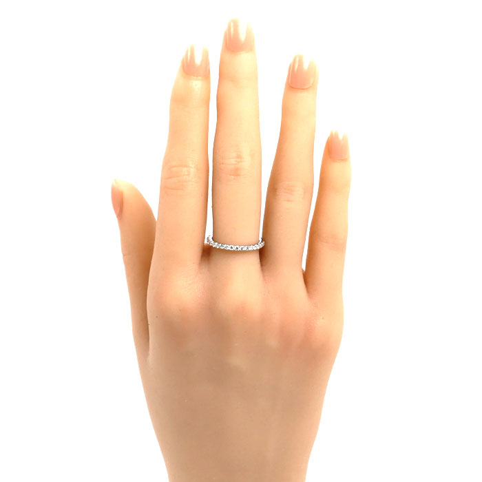Pt900プラチナ フルエタニティ リング・指輪 ダイヤモンド0.54ct 11.5号 2.4g レディース【中古】