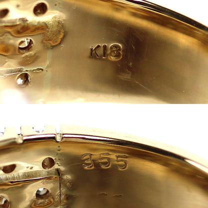K18YG イエローゴールド リング・指輪 ダイヤモンド3.55ct 14号 12.1g ユニセックス【中古】