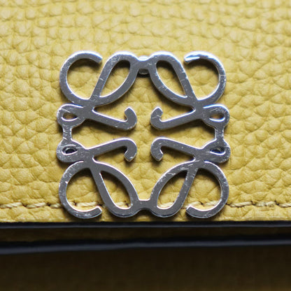 LOEWE ロエベ トライフォールド ウォレット  三つ折り財布 アナグラム  からし色 C821TR2X02 8110 レディース【中古】