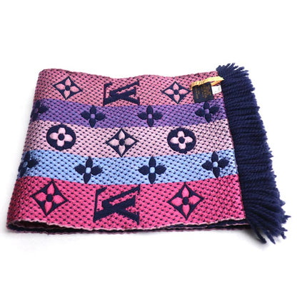 LOUIS VUITTON ルイ・ヴィトン エシャルプ・ロゴマニア マフラー ネイビー マルチ M70899 GM0138 レディース【中古】