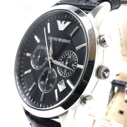 Emporio Armani エンポリオ・アルマーニ クロノグラフ 腕時計 電池式 AR-2447 メンズ【中古】