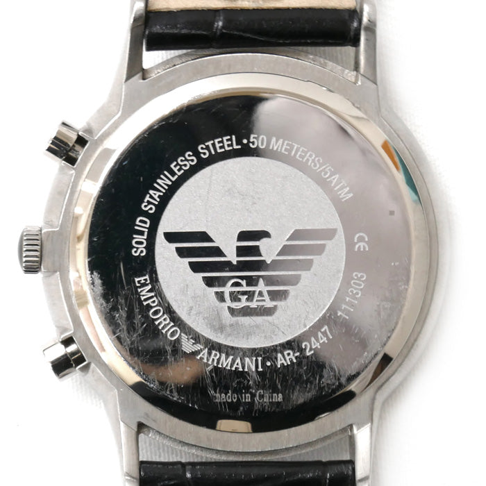 Emporio Armani エンポリオ・アルマーニ クロノグラフ 腕時計 電池式 AR-2447 メンズ【中古】