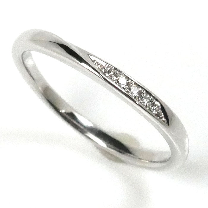 俄 NIWAKA Pt950プラチナ 雪佳景 リング・指輪 ダイヤモンド 9.5号 2.5g レディース【中古】【美品】