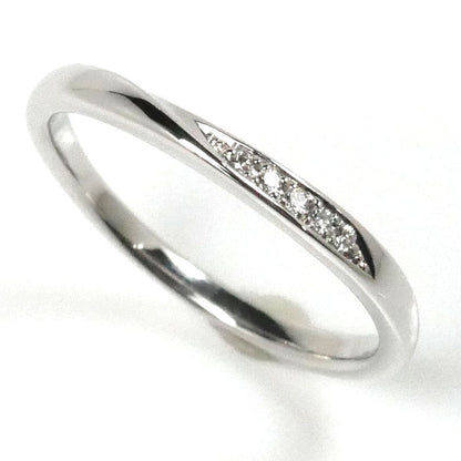 俄 NIWAKA Pt950プラチナ 雪佳景 リング・指輪 ダイヤモンド 9.5号 2.5g レディース【中古】【美品】