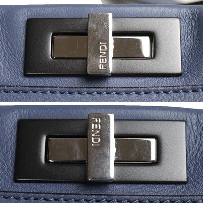 FENDI フェンディ ピーカブー レギュラー 2Wayショルダーバッグ ブルー 8BN290 レディース【中古】