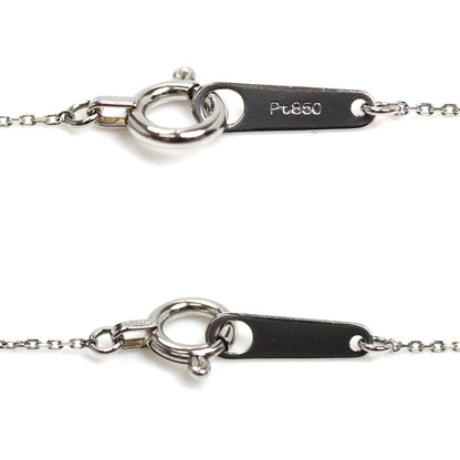 Pt850プラチナ ネックレス 小豆 0.9g 40cm レディース【中古】