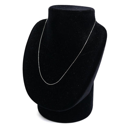 Pt850プラチナ ネックレス 小豆 0.9g 40cm レディース【中古】