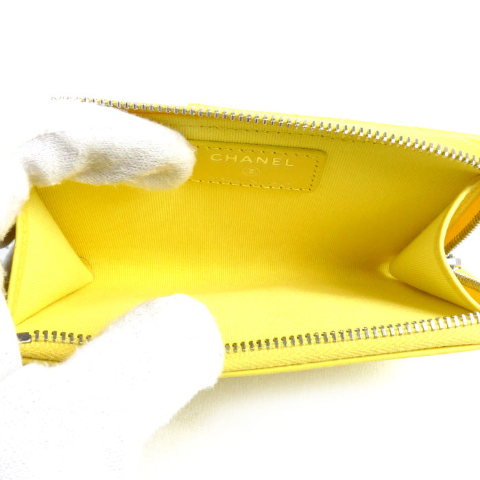 CHANEL シャネル フラグメントケース カードケース イエロー AP3820 レディース【中古】【美品】