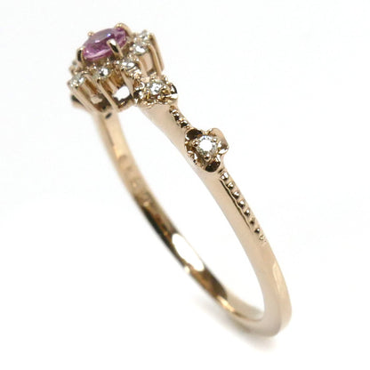 ESTELLE エステール  K18PG ピンクゴールド リング・指輪 ダイヤモンド 14号 2.8g レディース【中古】