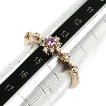 ESTELLE エステール  K18PG ピンクゴールド リング・指輪 ダイヤモンド 14号 2.8g レディース【中古】