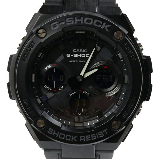 CASIO カシオ G-SHOCK G-STEEL 電波 腕時計 ソーラー ブラック GST-W100G-1BJF メンズ【中古】