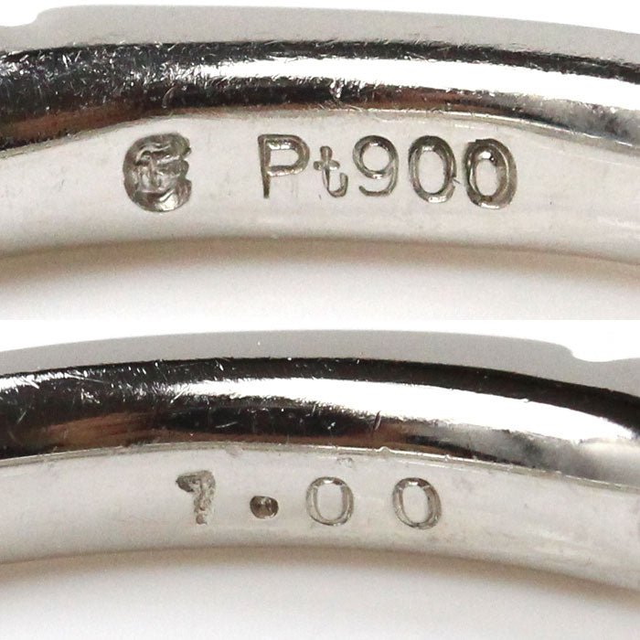 ESTELLE エステール Pt900プラチナ ハーフエタニティ リング・指輪 ダイヤモンド1.00ct 10号 3.5g レディース【中古】