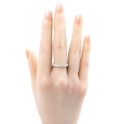 ESTELLE エステール Pt900プラチナ ハーフエタニティ リング・指輪 ダイヤモンド1.00ct 10号 3.5g レディース【中古】